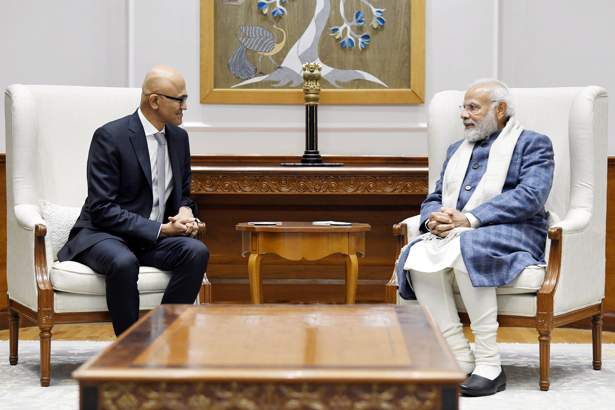 PM meets Satya Nadella over his Digital India vision