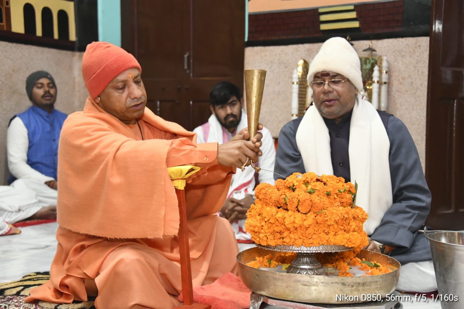 Yogi performs ‘Rudrabhishek’ for public welfare at Gorakhnath Temple