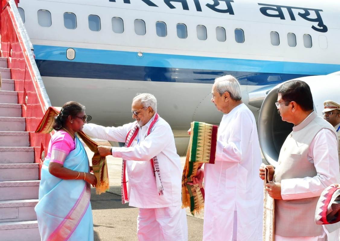 President Droupadi Murmu arrives in Odisha on a two-day visit