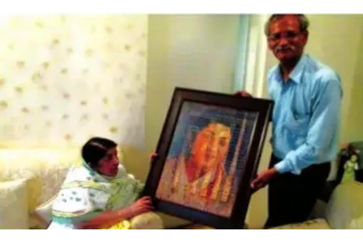 A painting tribute to Nightingale Lata Mangeshkar