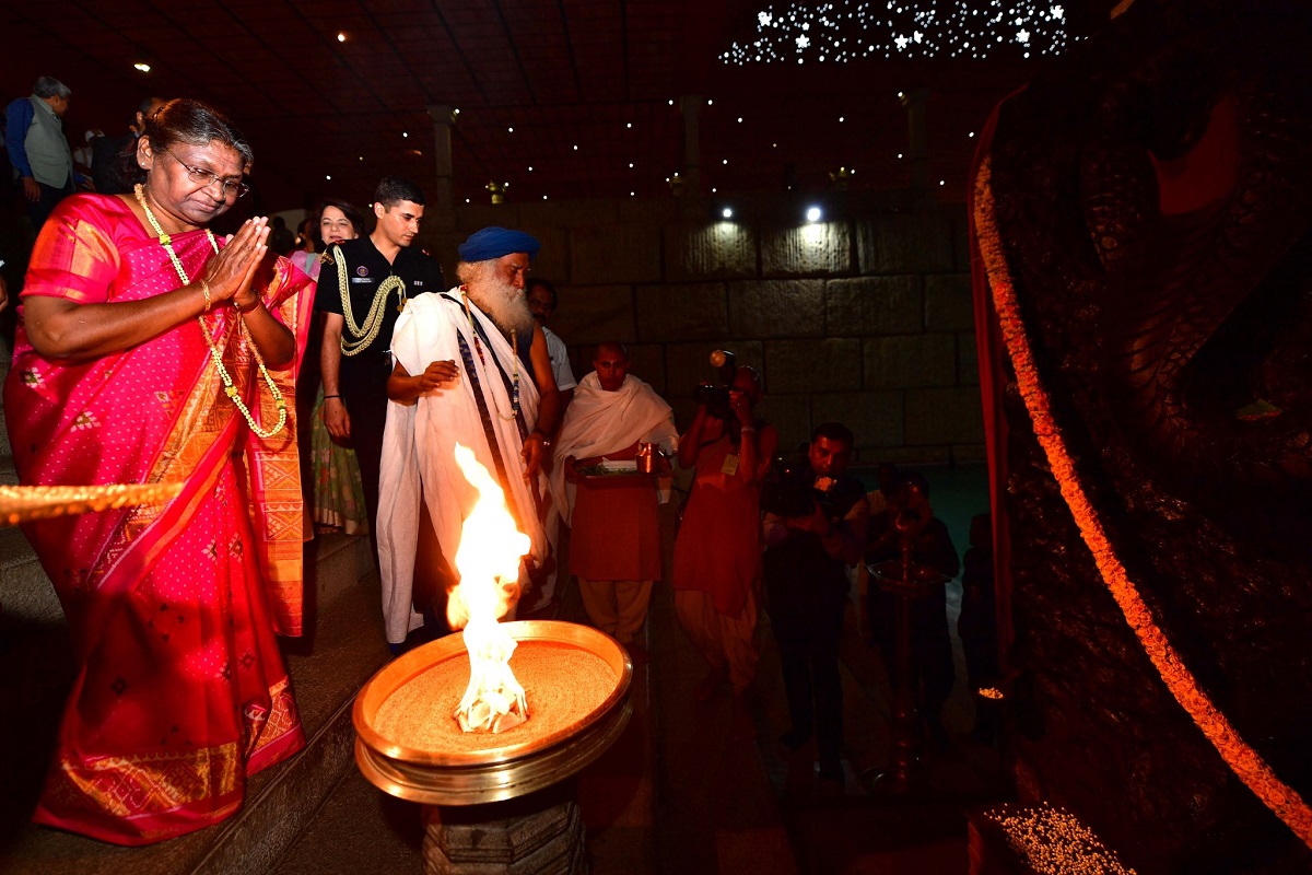President graces Mahashivaratri celebrations at Isha Yoga Center Coimbatore