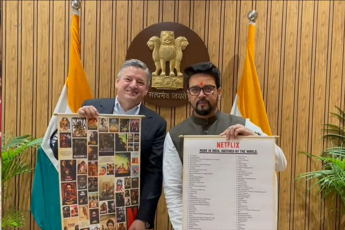 Thakur discusses creative economy with Netflix Global CEO