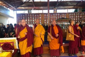 Tibetans offer prayers for long life of Dalai Lama at Lhagyari Temple in Dharamshala