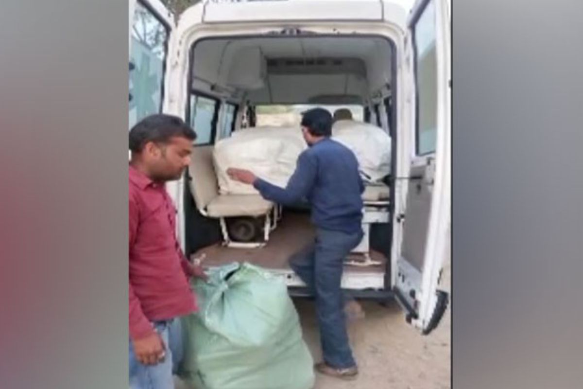 Rajasthan: Driver removed after video of ambulance transporting footwear goes viral