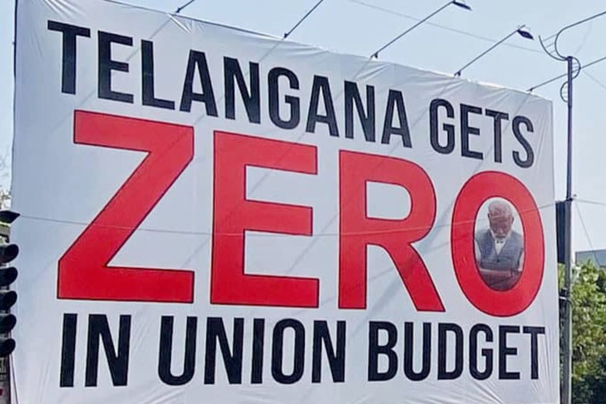 BRS resorts to poster war against BJP over Union Budget