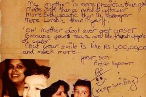 On mom’s B’day, Arjun Kapoor shares her memories with his in 1997 letter