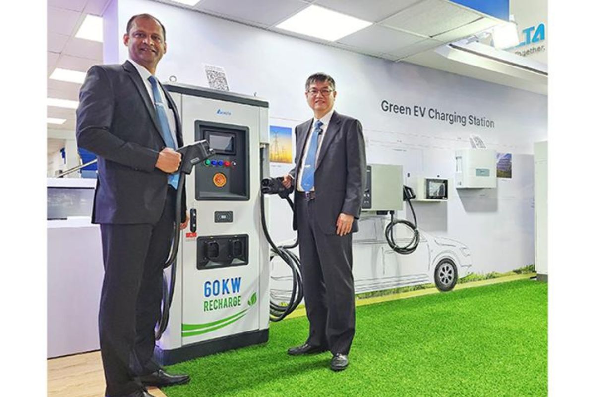 Green EV charging station showcased at ELECRAMA 2023