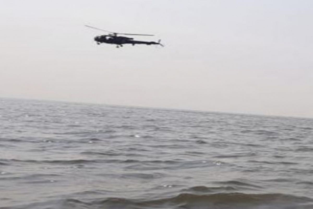 Naval chopper ditches in Arabian Sea due to suspected loss of power