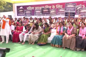 K Kavitha on day-long hunger strike in Delhi demanding Women’s Reservation Bill