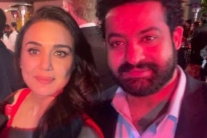 Check out this image of Jr NTR with Preity Zinta from pre-Oscars event