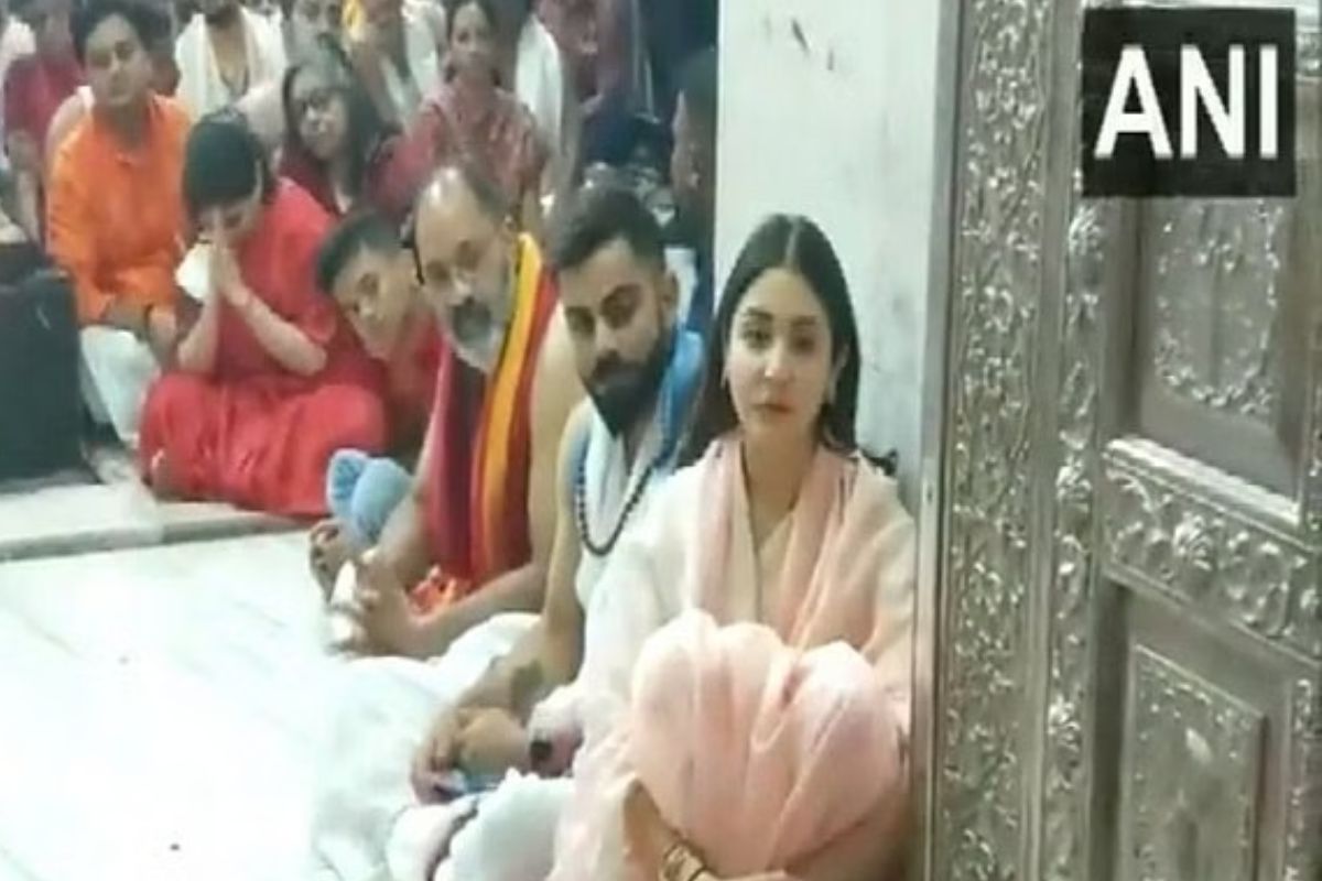 Virat, Anushka Sharma visit Mahakaleshwar temple in Ujjain ahead of 4th Test match