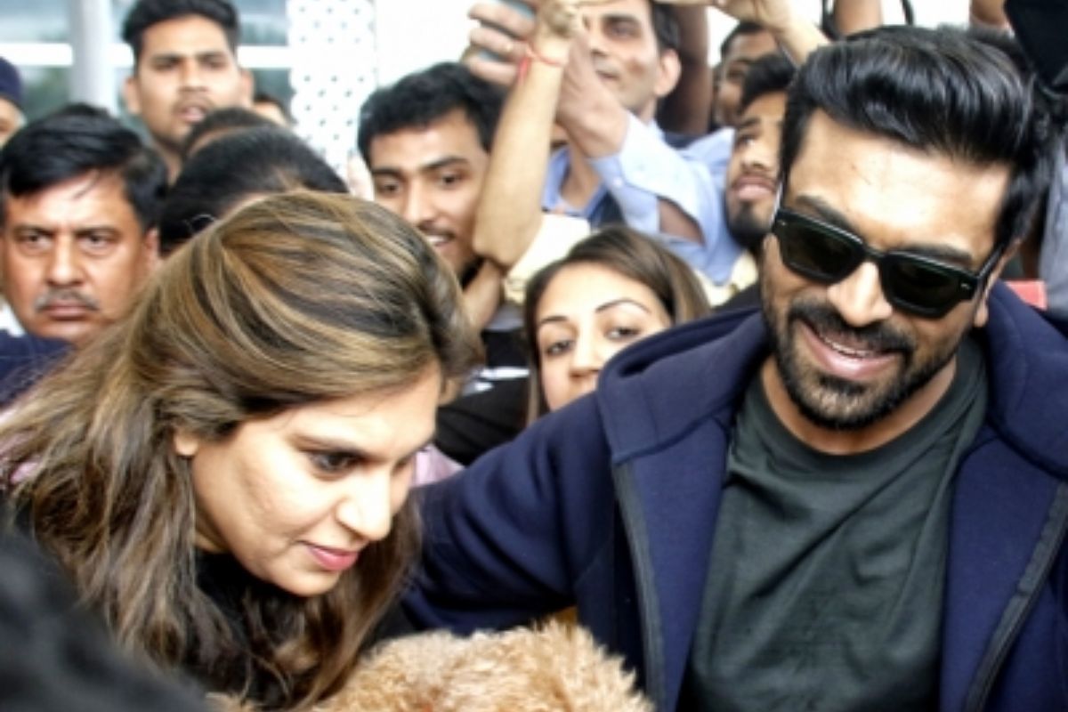 On his first post-Oscars appearance, Ram Charan receives rousing reception at IGI
