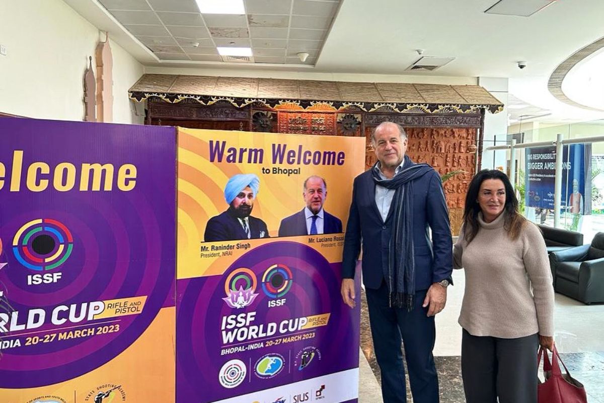 ISSF chief President Luciano Rossi inaugurated Shooting World Cup