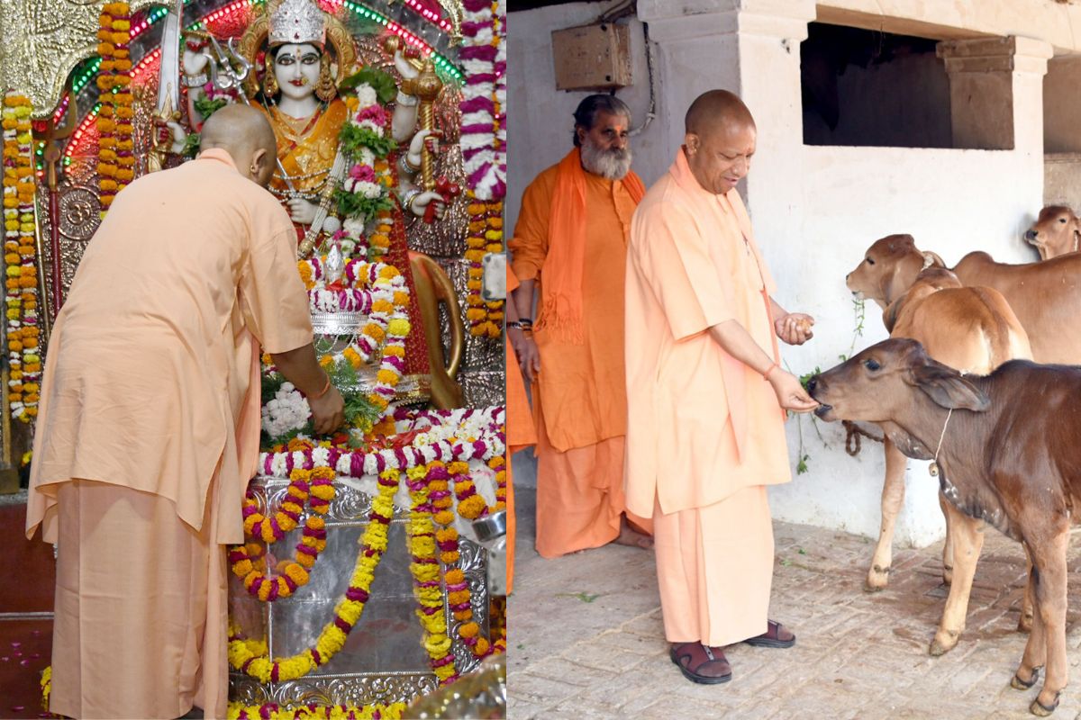 UP CM performs ‘puja’ at Maa Pateshwari temple on the first day of Chaitra Navratri