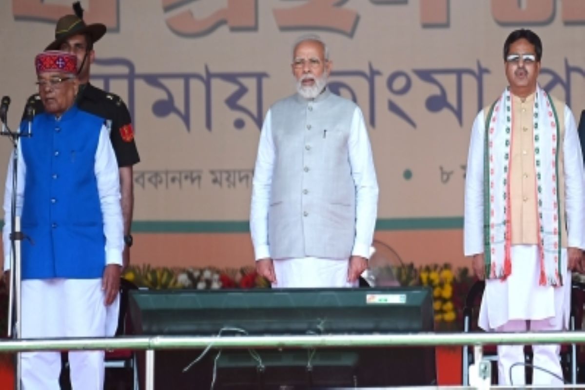 Manik Saha takes oath as Tripura CM; Modi, Shah attend swearing-in