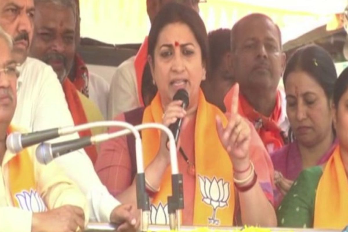 Cong insulted motherland, shouldn’t get single vote: Irani in Karnataka