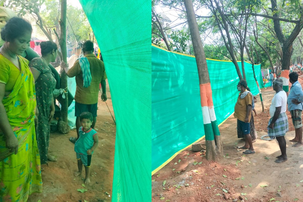 With green tarpaulin on slums, Vizag goes green on G20-eve
