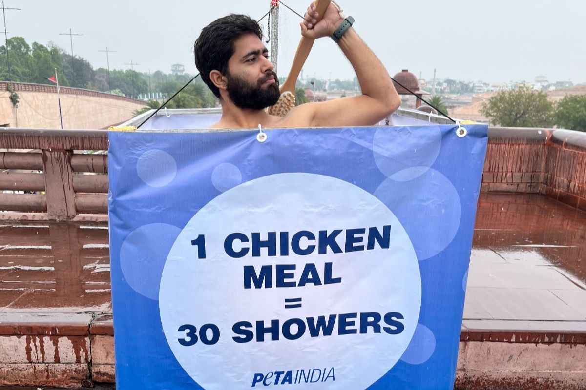 Go Vegan to End World Drought PETA programme in Lucknow