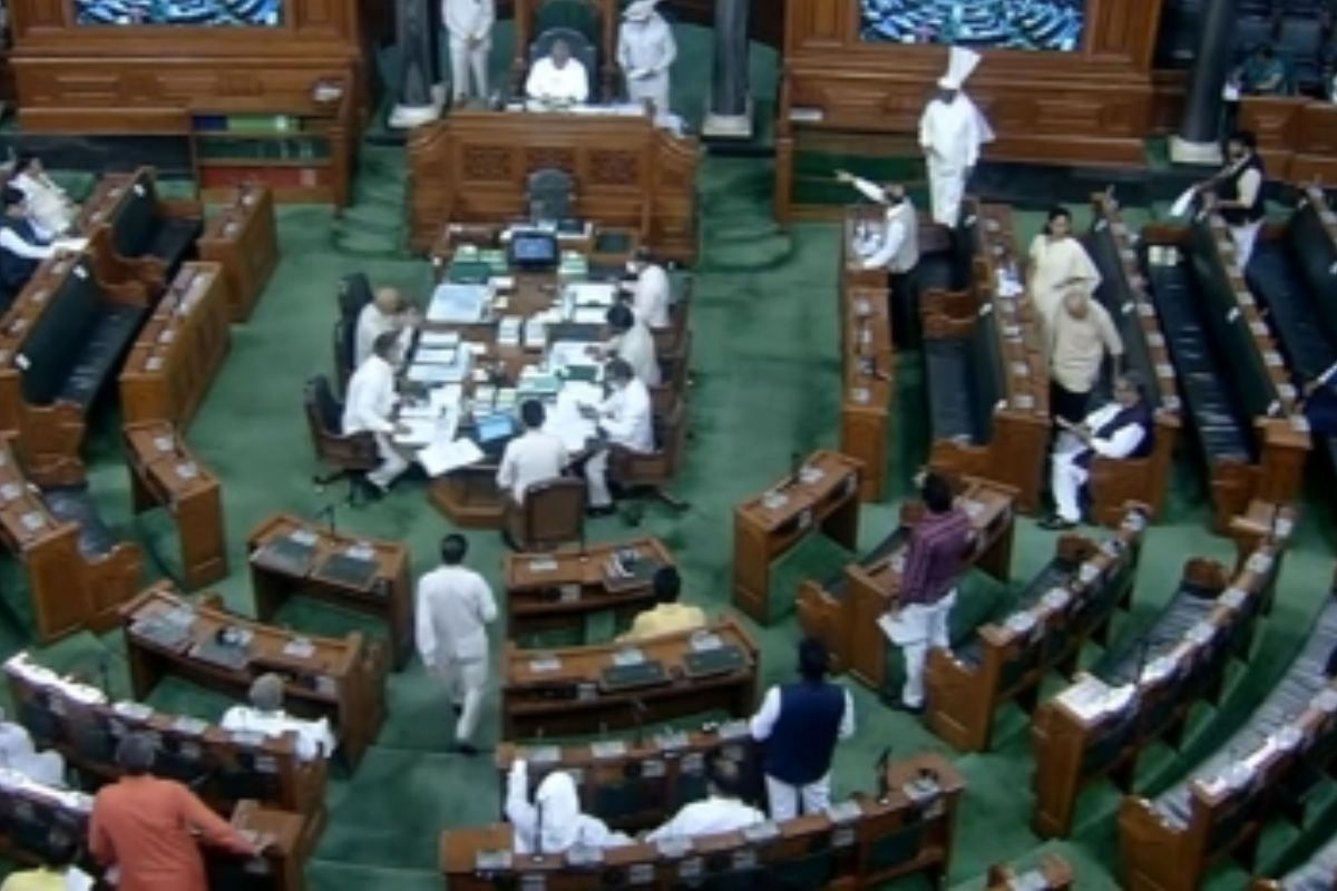 Lok Sabha adjourned till 2 p.m. amid opposition protests