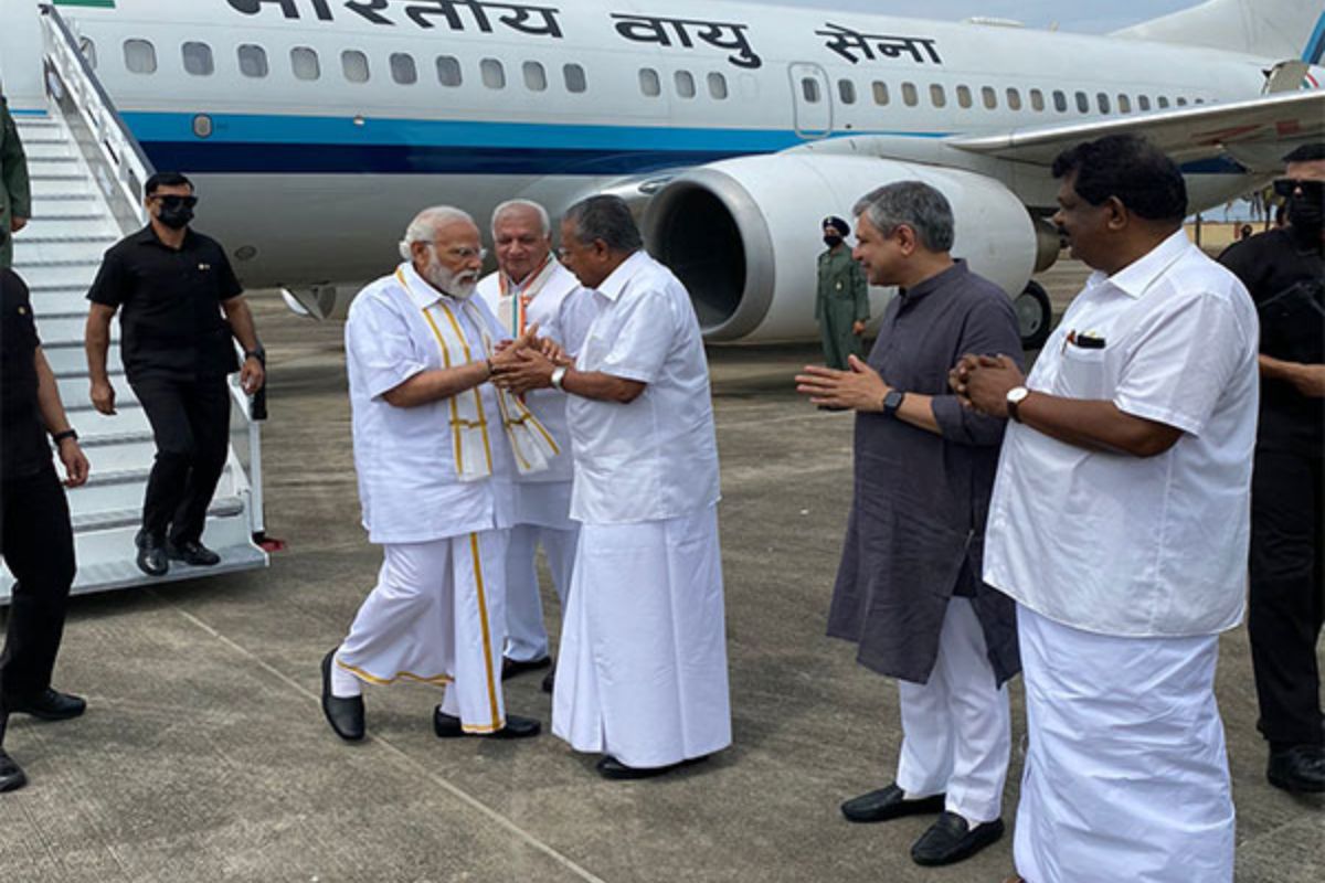 Kerala Governor, CM Vijayan welcome PM Modi in Thiruvananthapuram