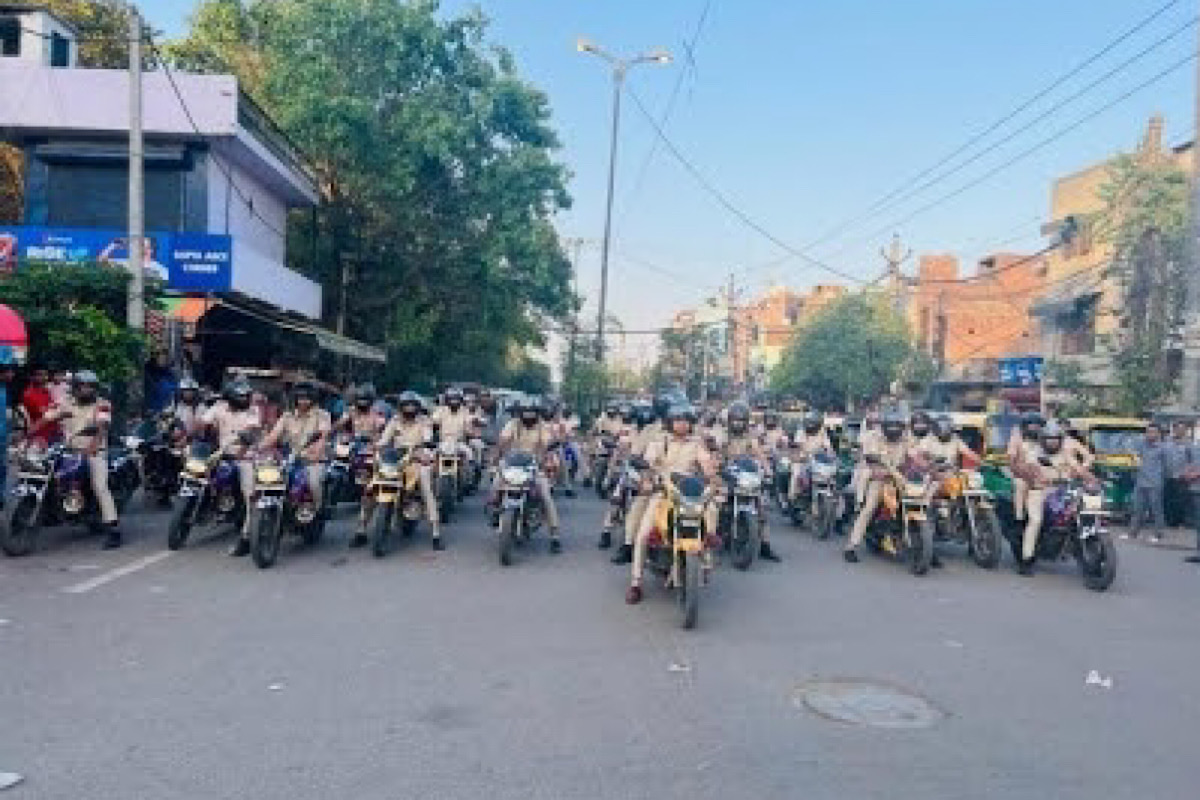 Heavy security forces deployed in Delhi’s Jahangirpuri on Hanuman Jayanti