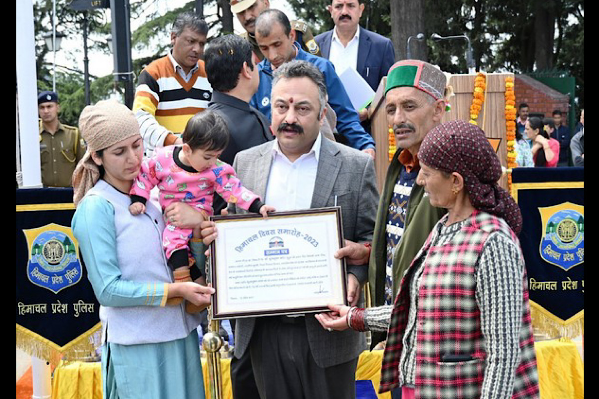 HP Education Minister Rohit Thakur participates in Himachal Day event at Ridge Maidan, Shimla