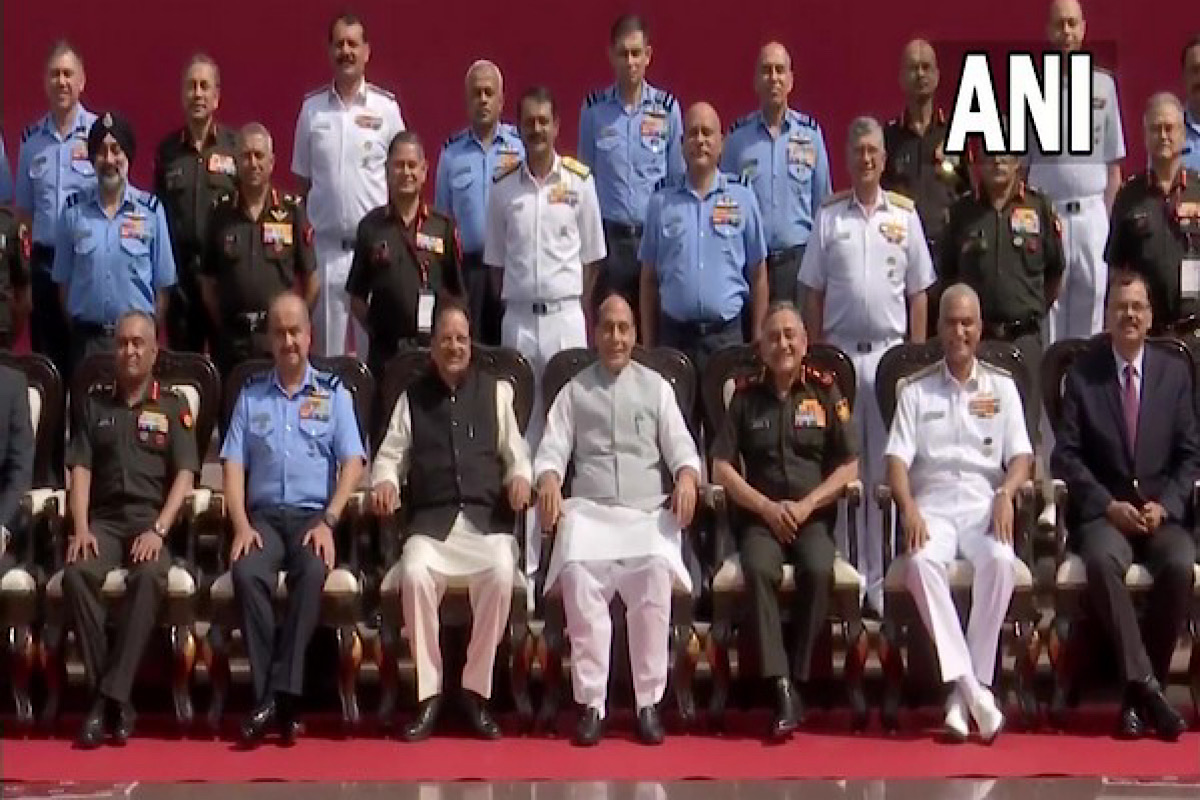 MP: Defence Minister Rajnath Singh attends Combined Commanders’ Conference in Bhopal