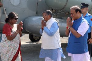 President Murmu arrives in Golaghat on a three-day Assam visit