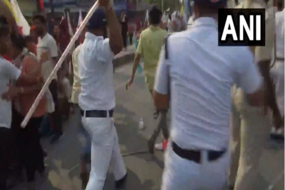 SSC scam: Police lathi-charge, tear gas against protesters in West Bengal’s Siliguri