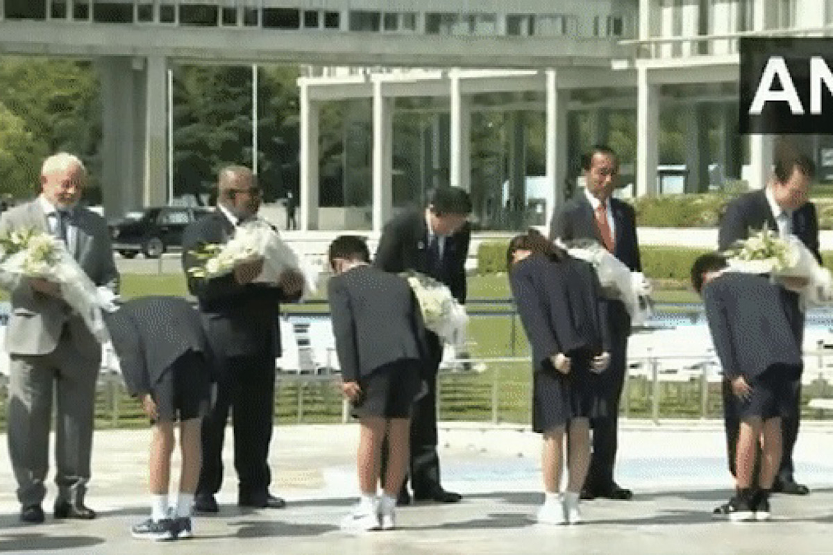 PM Modi, leaders of G7 invited countries, pay floral tribute at Hiroshima Peace Memorial in Japan
