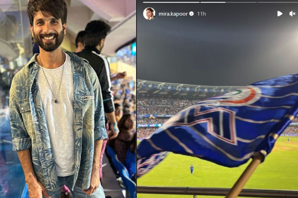 Shahid Kapoor brings shades of blue to Wankhede during MI vs RCB