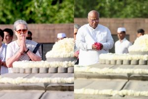 Sonia Gandhi, Kharge, pay homage to former PM Rajiv Gandhi on his death anniversary