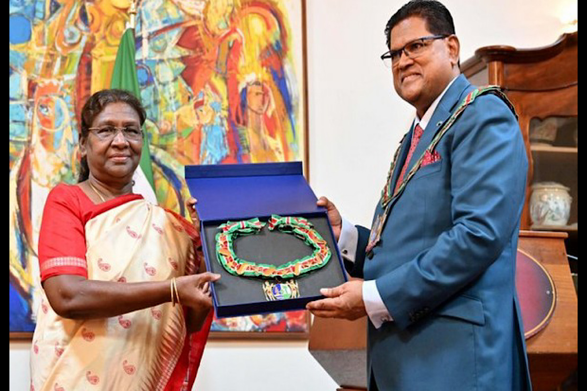 President Murmu conferred Suriname’s highest award