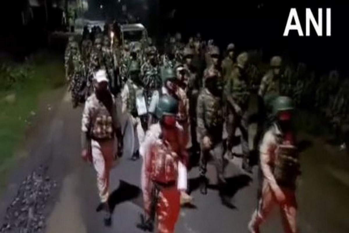 Manipur Violence: Army conducts flag march in Imphal Valley