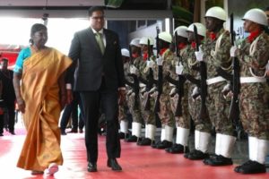 President Murmu reaches Suriname on first state visit