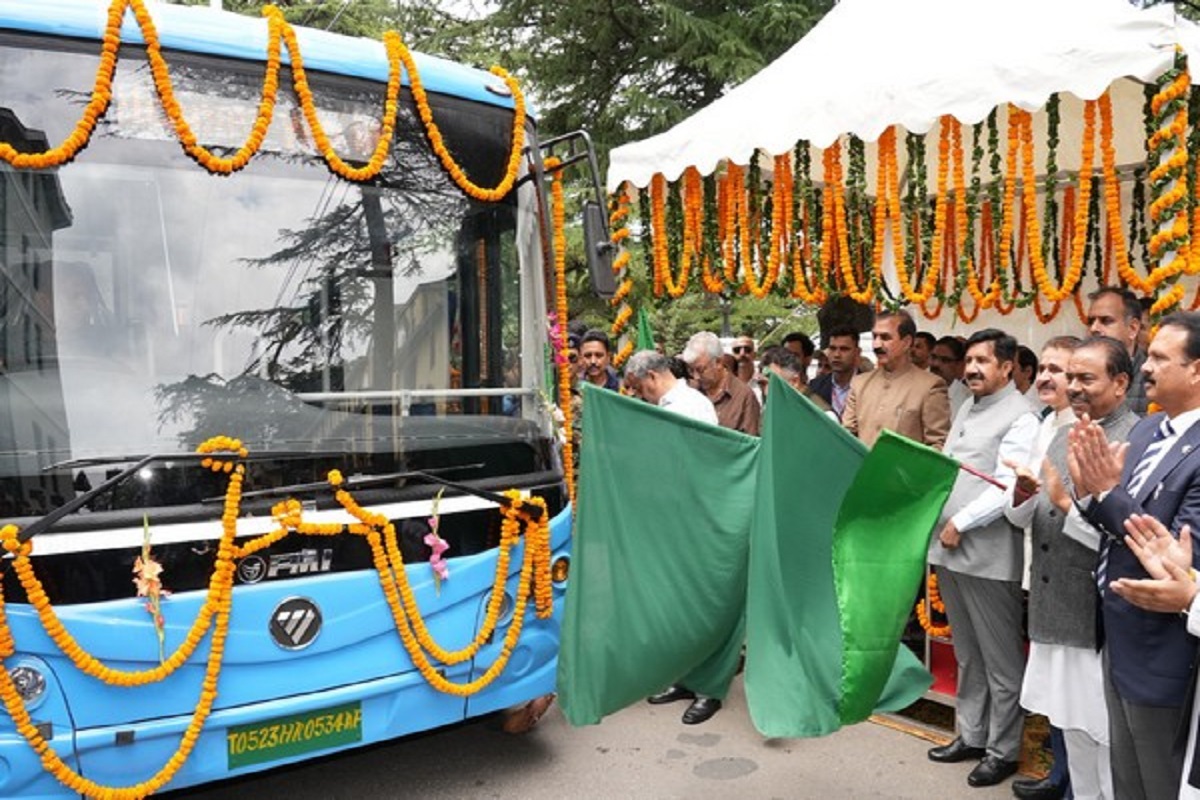 Himachal CM Sukhu flags off 20 new e-buses of HRTC, to replace 1500 buses in phases