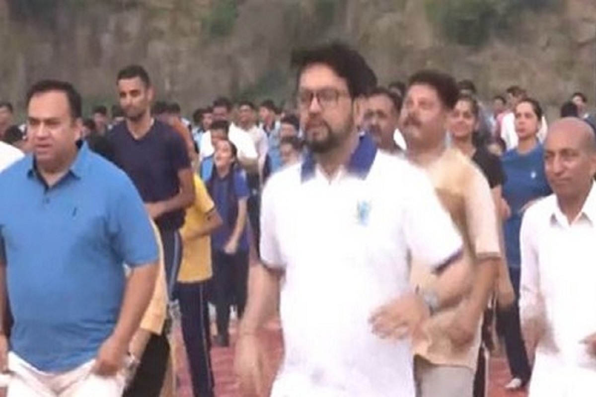 International Yoga Day: Anurag Thakur performs Yoga in Himachal Pradesh’s Hamirpur