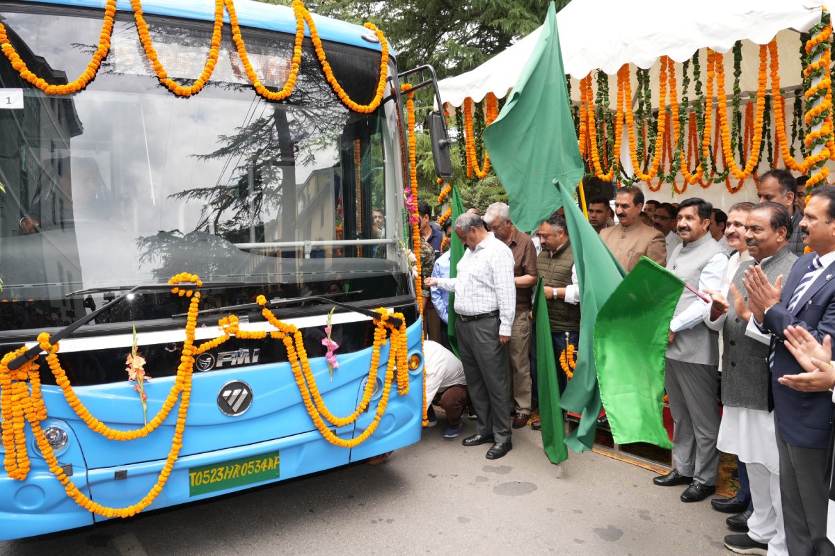 Himachal Pradesh CM flags off 20 new e-buses of HRTC