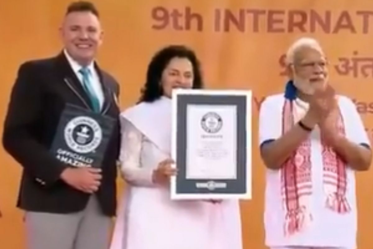 UN: Yoga event led by PM Modi enters Guinness Book