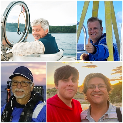 The Famous five in Titan Submarine: Hamish, Suleman, Shahzada, Stockton & Paul Henri