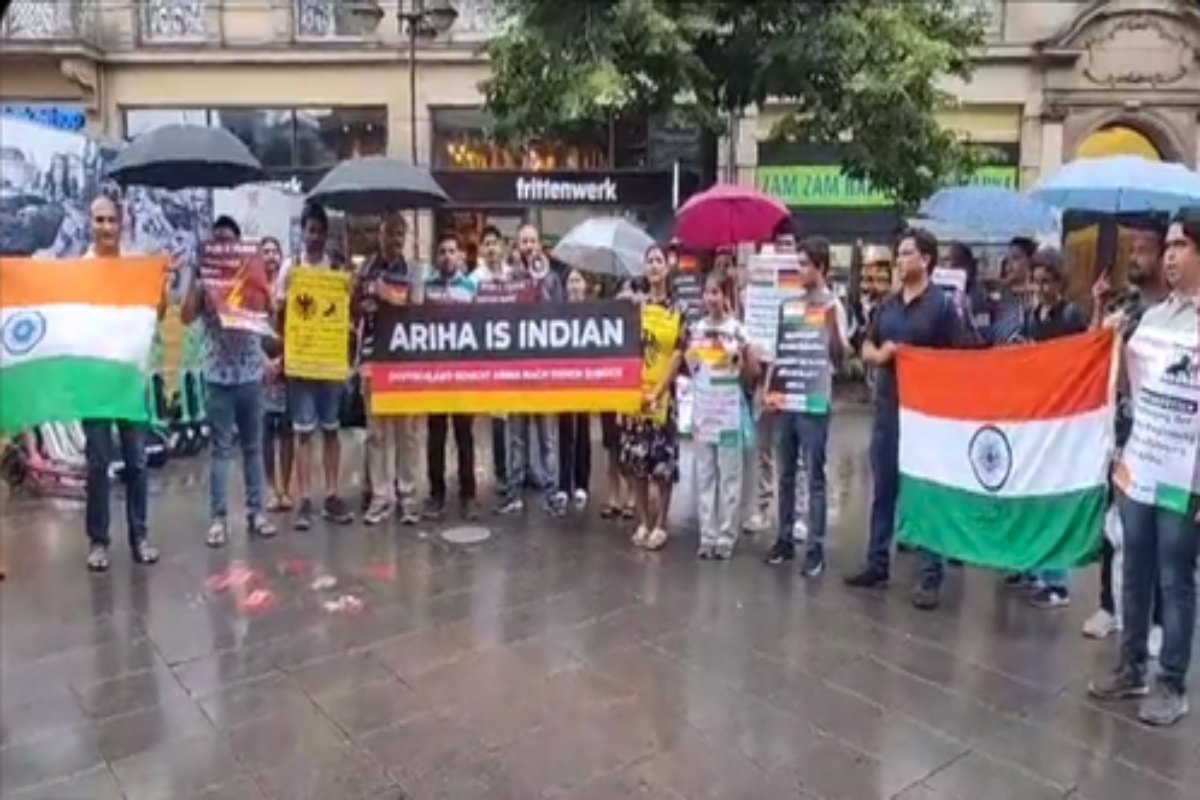 Indians in Germany hold peaceful protest calling for baby Ariha’s repatriation