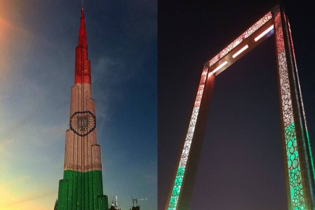 UAE: Dubai’s Burj Khalifa lit up in colours of Indian flag, welcomes PM Modi with dazzling light show