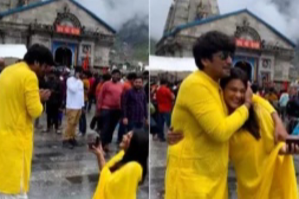Wedding proposal at Kedarnath Temple sparks love & controversy