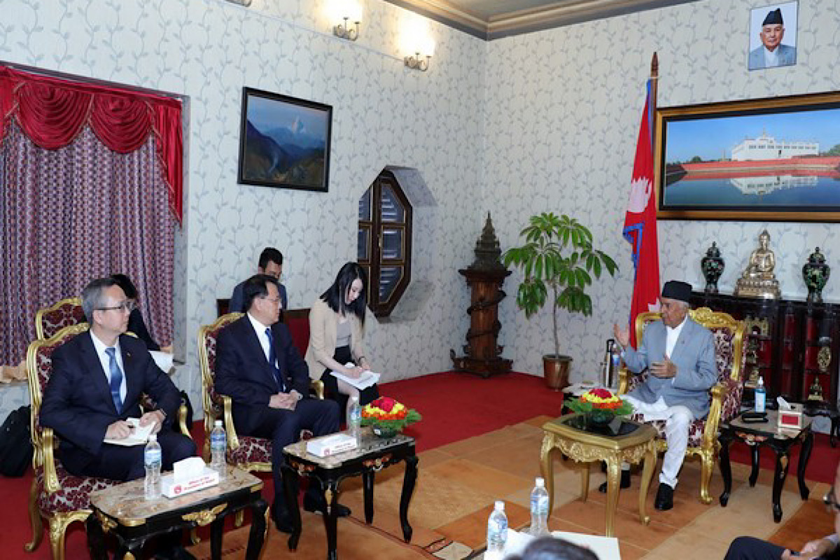 Chinese politburo member calls on Nepal President Paudel