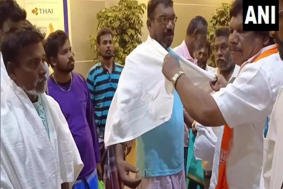 Chennai: BJP welcomes 15 Rameswaram fishermen released from Sri Lankan prison