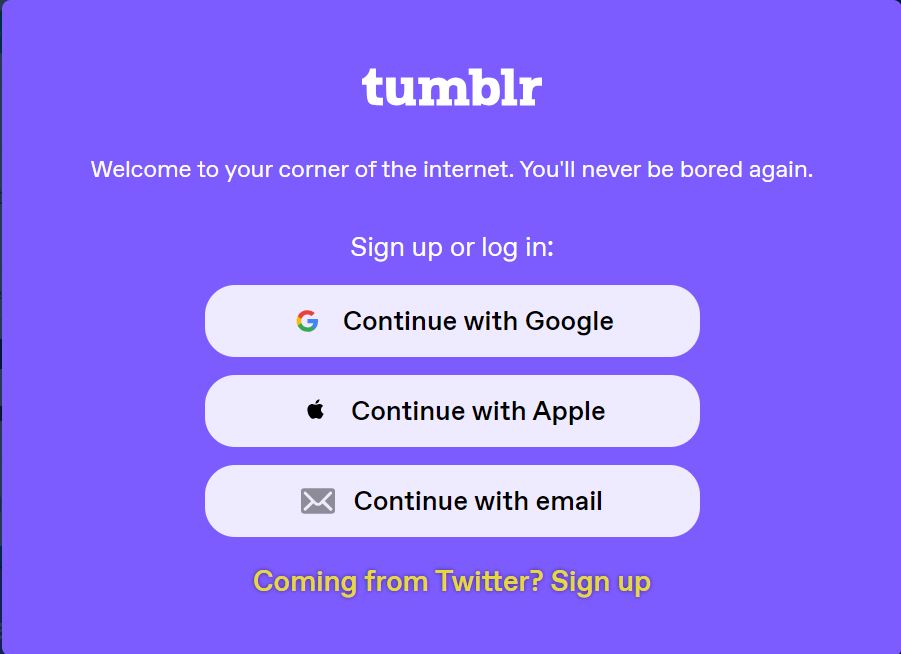 Tumblr Mocks Twitter’s Content Restrictions with Clever Sign-Up Twist