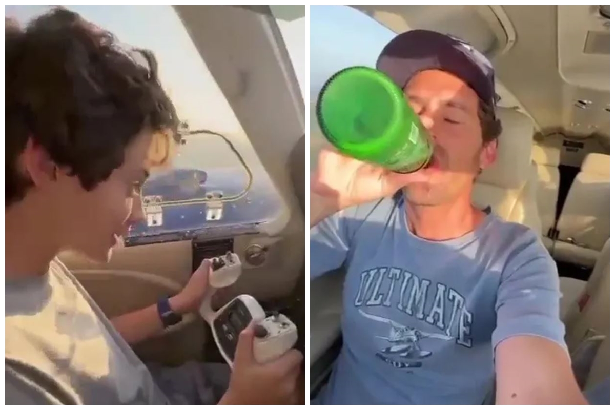 Who were Garon and Francisco Maia? Brazilian man drinks beer and son flies a plane. Both die