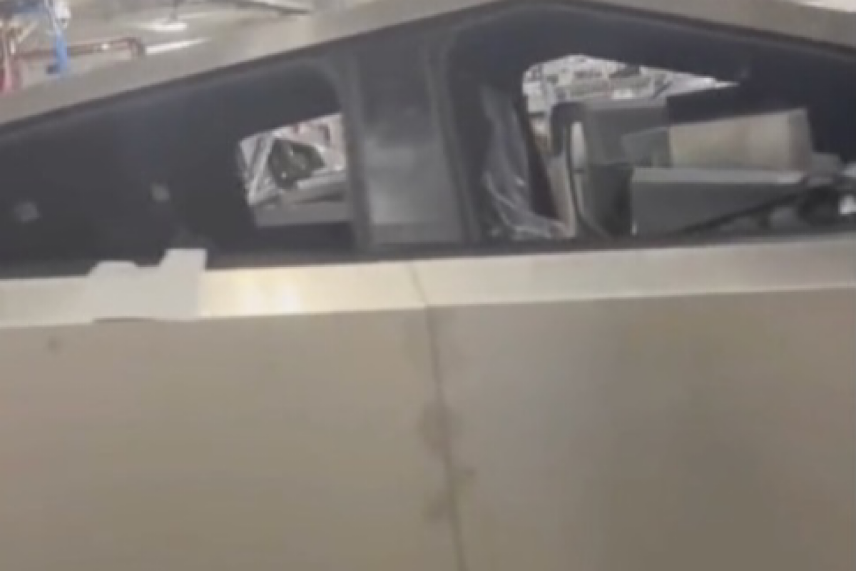 Leaked footage reveals Tesla Cybertrucks with open frunks inside Gigafactory Texas