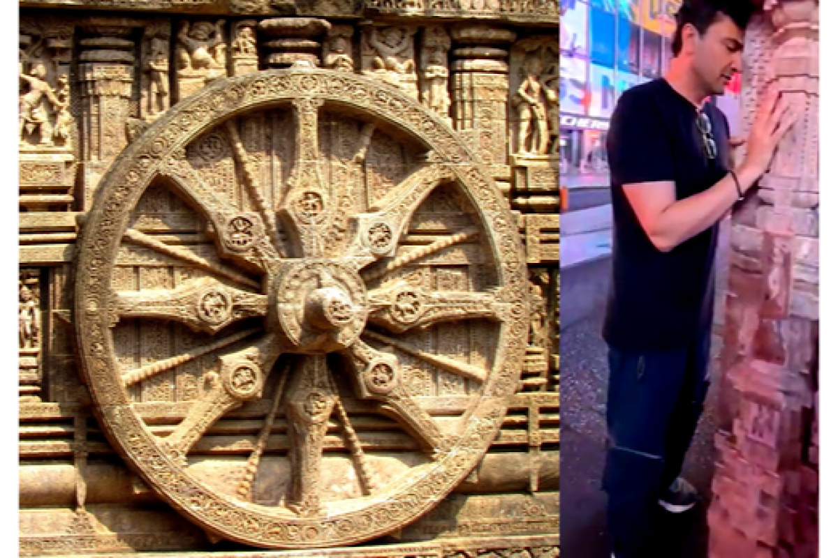 Chef Vikas Khanna unveils replica of Konark Sun Temple wheel in NYC