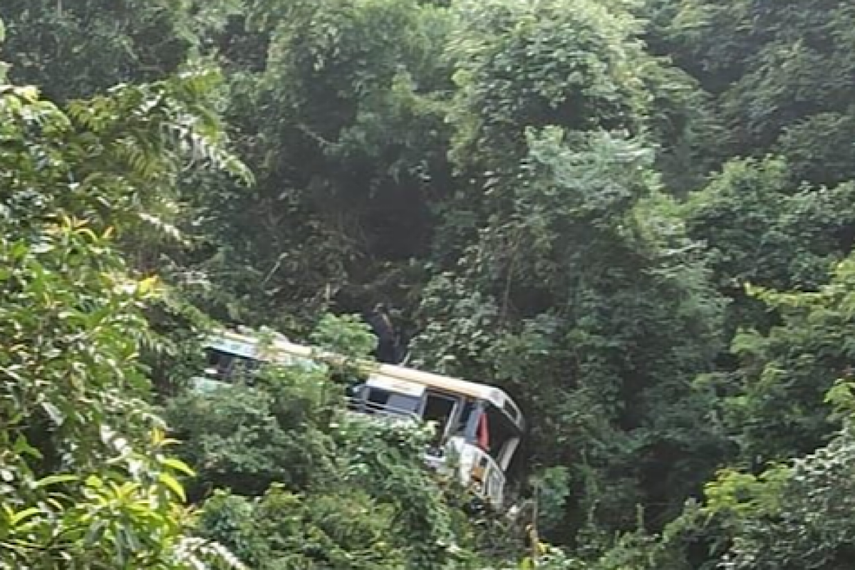 Two killed as bus falls into valley near Vizag